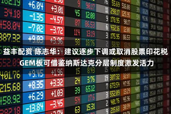 益丰配资 陈志华：建议逐步下调或取消股票印花税 GEM板可借鉴纳斯达克分层制度激发活力