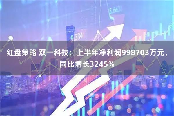红盘策略 双一科技：上半年净利润998703万元，同比增长3245%